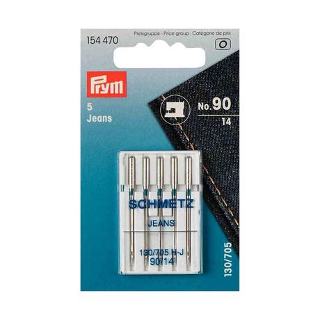 Prym Aiguilles de machine à coudre Jeans 130/705, 90 