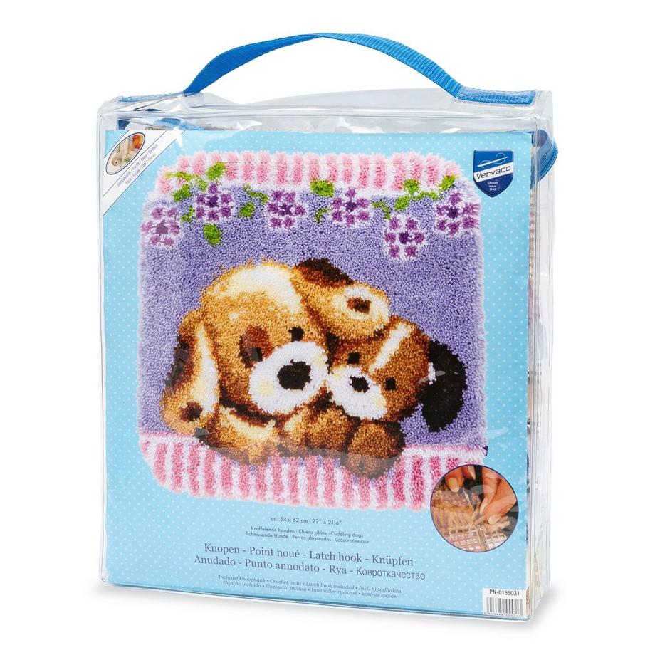 Manor Knüpfteppich Kit Hunde, 55x54 cm 