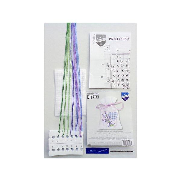 Vervaco Bustina alle erbe  Lavanda con cuore, 8x12 cm 