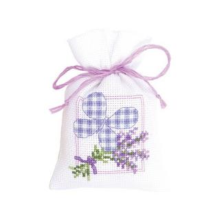 Vervaco Bustina alle erbe  Lavanda con farfalla, 8x12 cm 