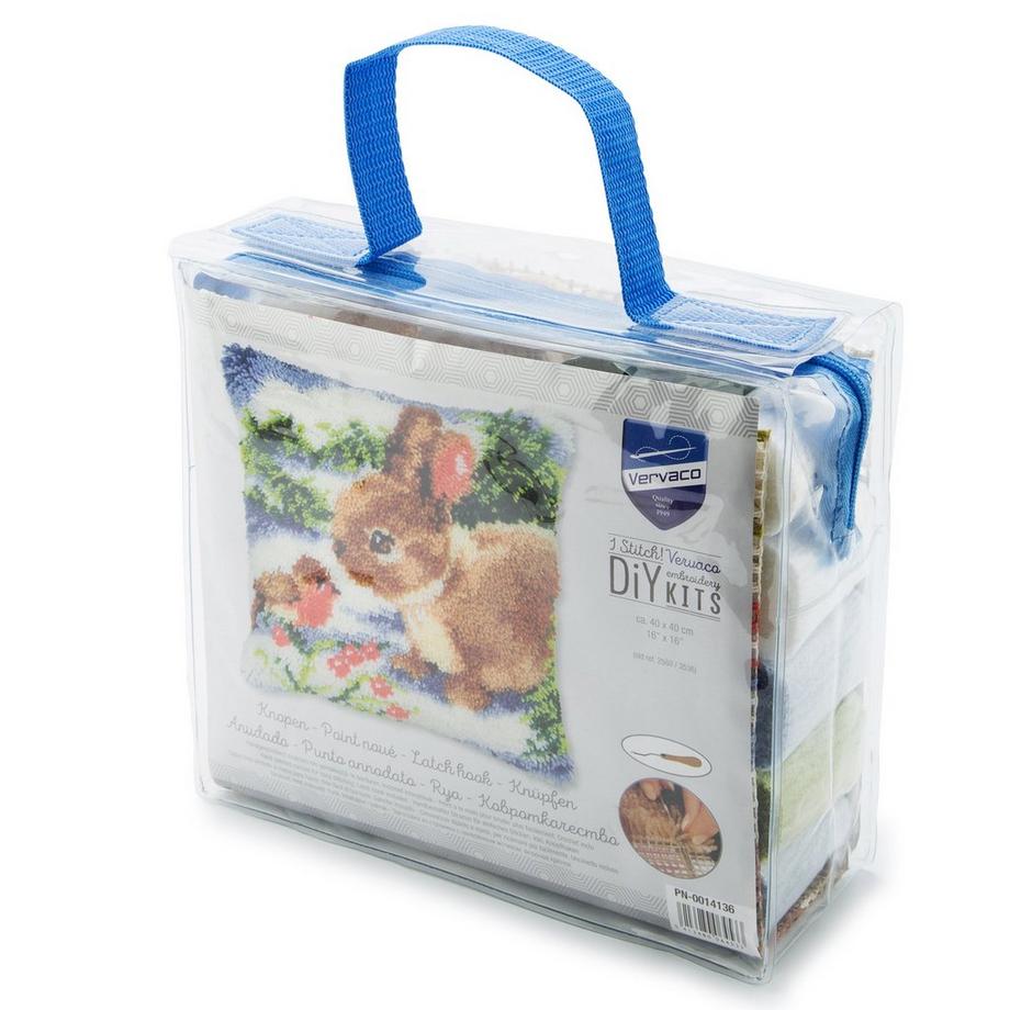 Vervaco Knüpfkissen Kit Kaninchen 