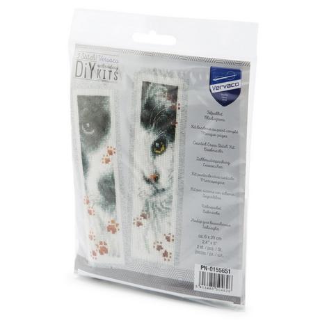 Vervaco Segnalibro Cane e gatto, 6x20 cm 