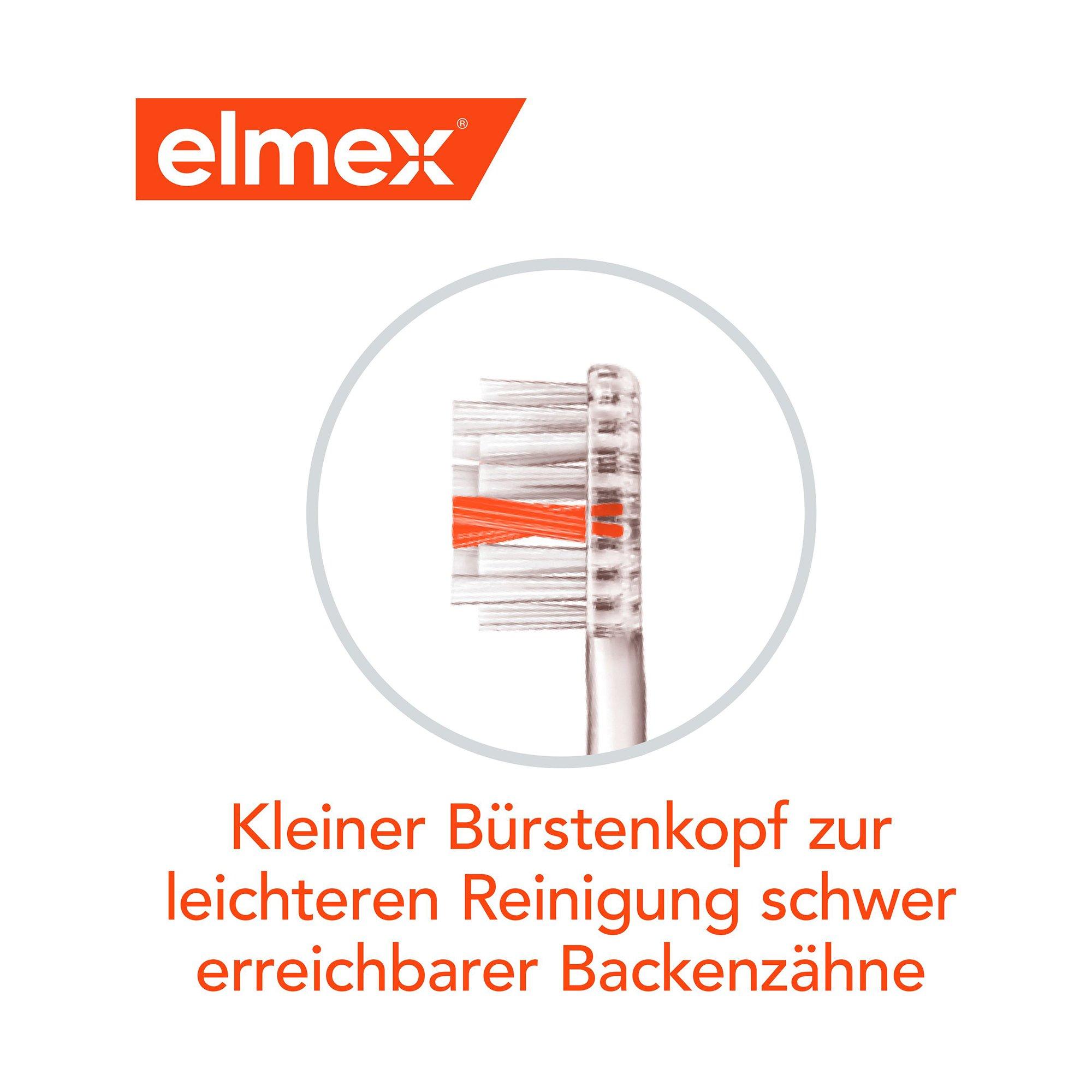 elmex INTERX MITTEL Kariesschutz Interx Mittel Zahnbürste, Gründliche Reinigung Bis In Die Zahnzwischenräume, Duo 
