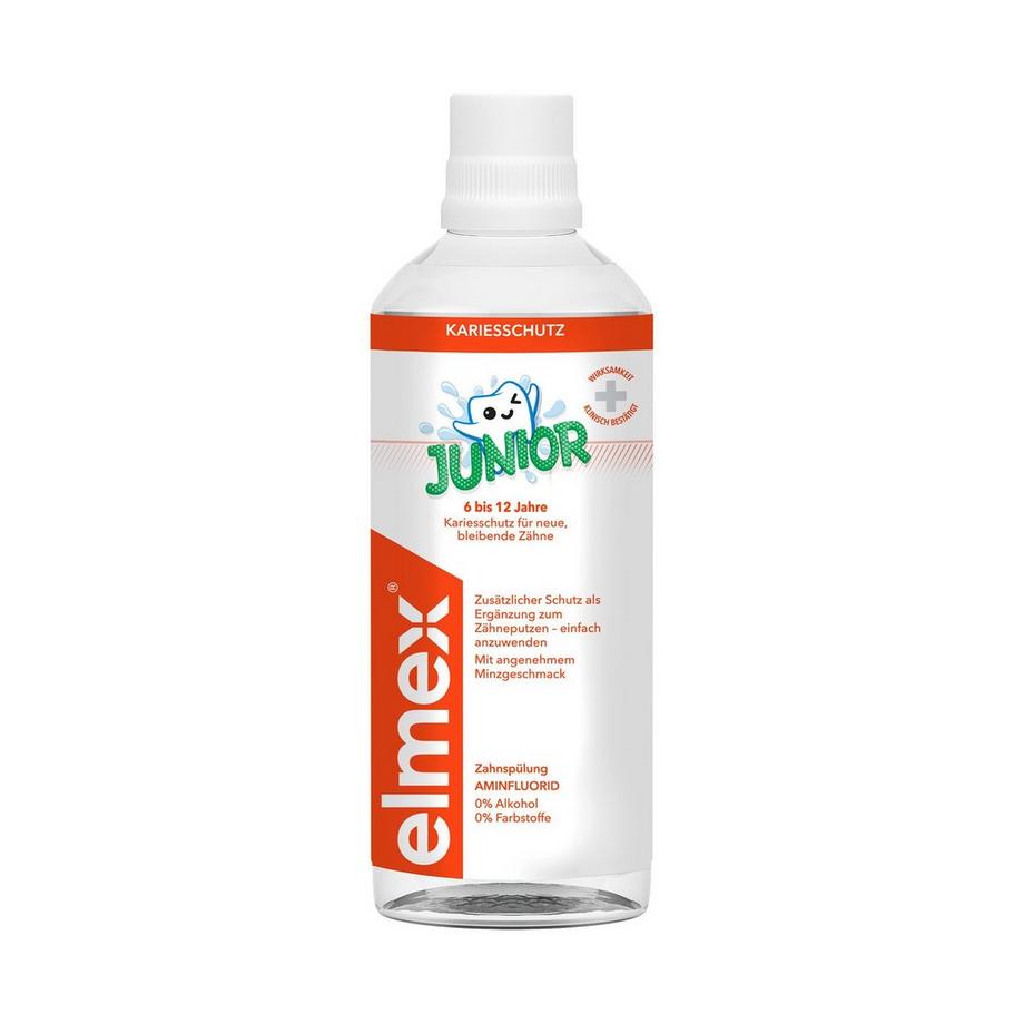 elmex  Junior 6-12 Jahre Mundspülung, Kariesschutz Für Die Neuen, Bleibenden Zähne 