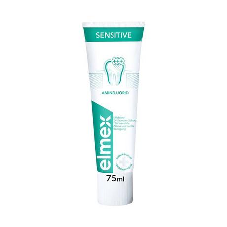 elmex  Sensitive Dentifrice Pour Une Protection Efficace Contre La Sensibilité Pendant 24 Heures, À Utiliser Deux Fois Par Jour, Duo 