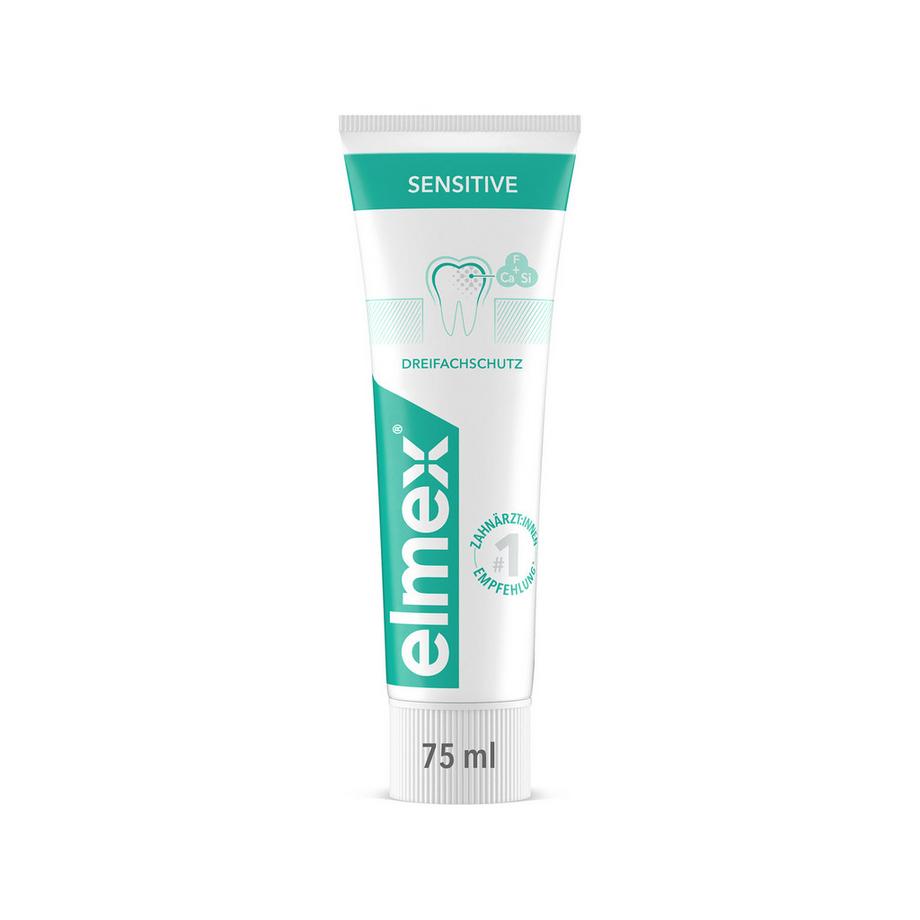 elmex SENSITIVE PLUS Sensitive Dentifricio Per Un'efficace Protezione Dalla Sensibilità Per 24 Ore Se Usato Due Volte Al Giorno 
