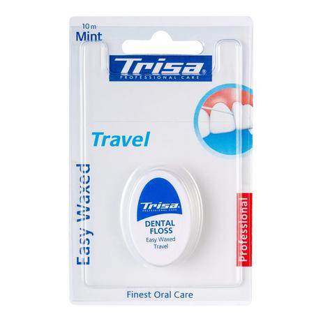 Trisa Travel Mint Waxed Fil Dentaire Travel, Easy Waxed mint 