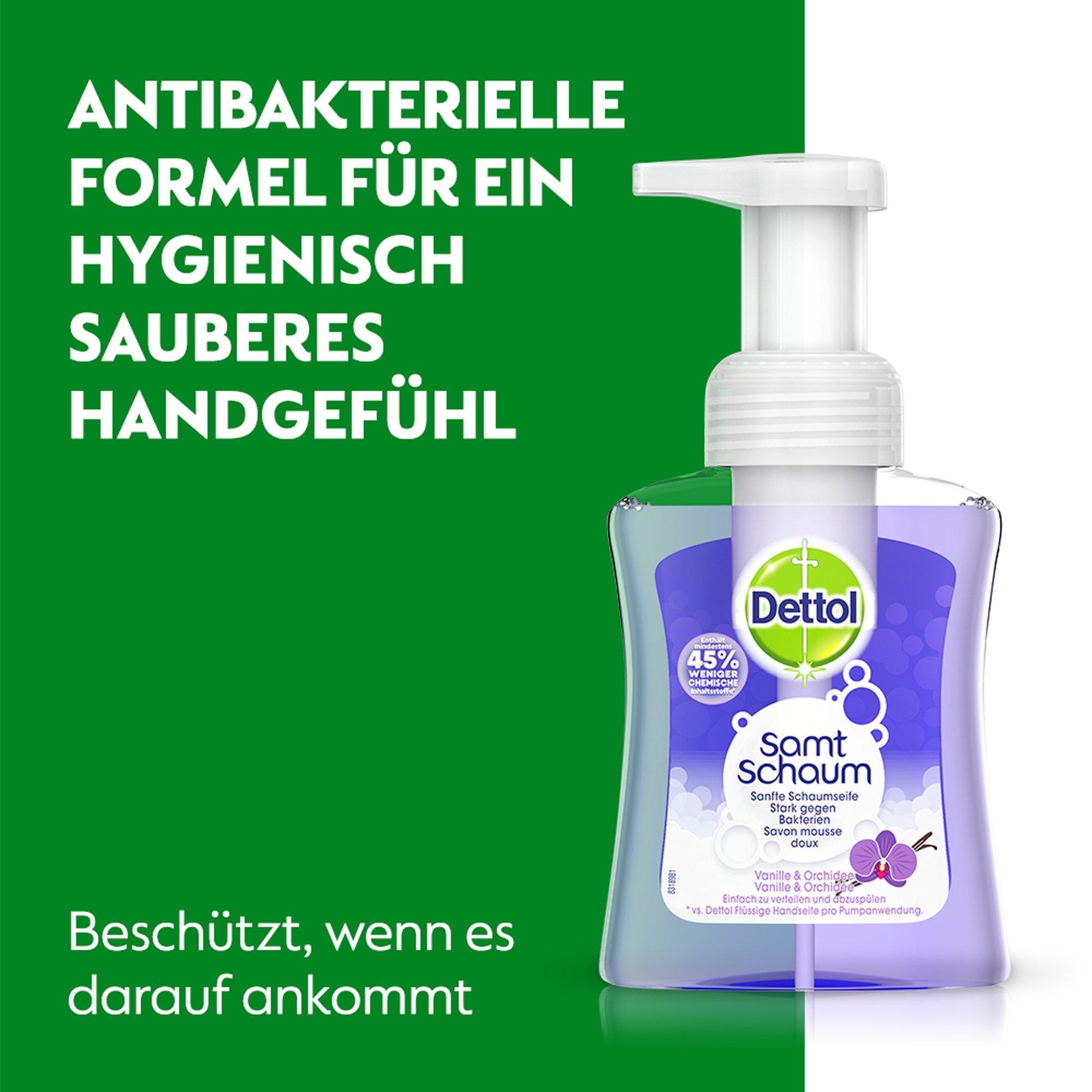 Dettol Samtschaum - Vanille & Orchidee Samtschaum Cremige Vanille & Orchidee Flüssigseife 