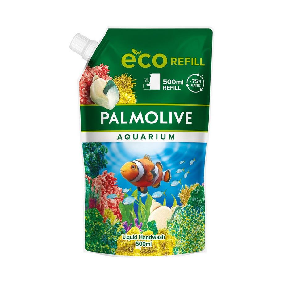 Palmolive Aquarium Refill Aquarium Flüssigseife, Herrlicher Duft & Gepflegte Hände Nachfüllbeutel 