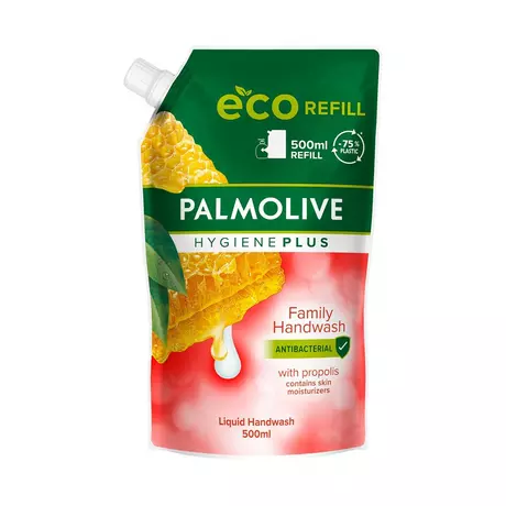 Palmolive Hygiene Plus Family Handseife Antibakteriell Refill Hygiene-Plus Family Sapone Liquido, Sapone Antibatterico Sacchetto Di Ricarica 