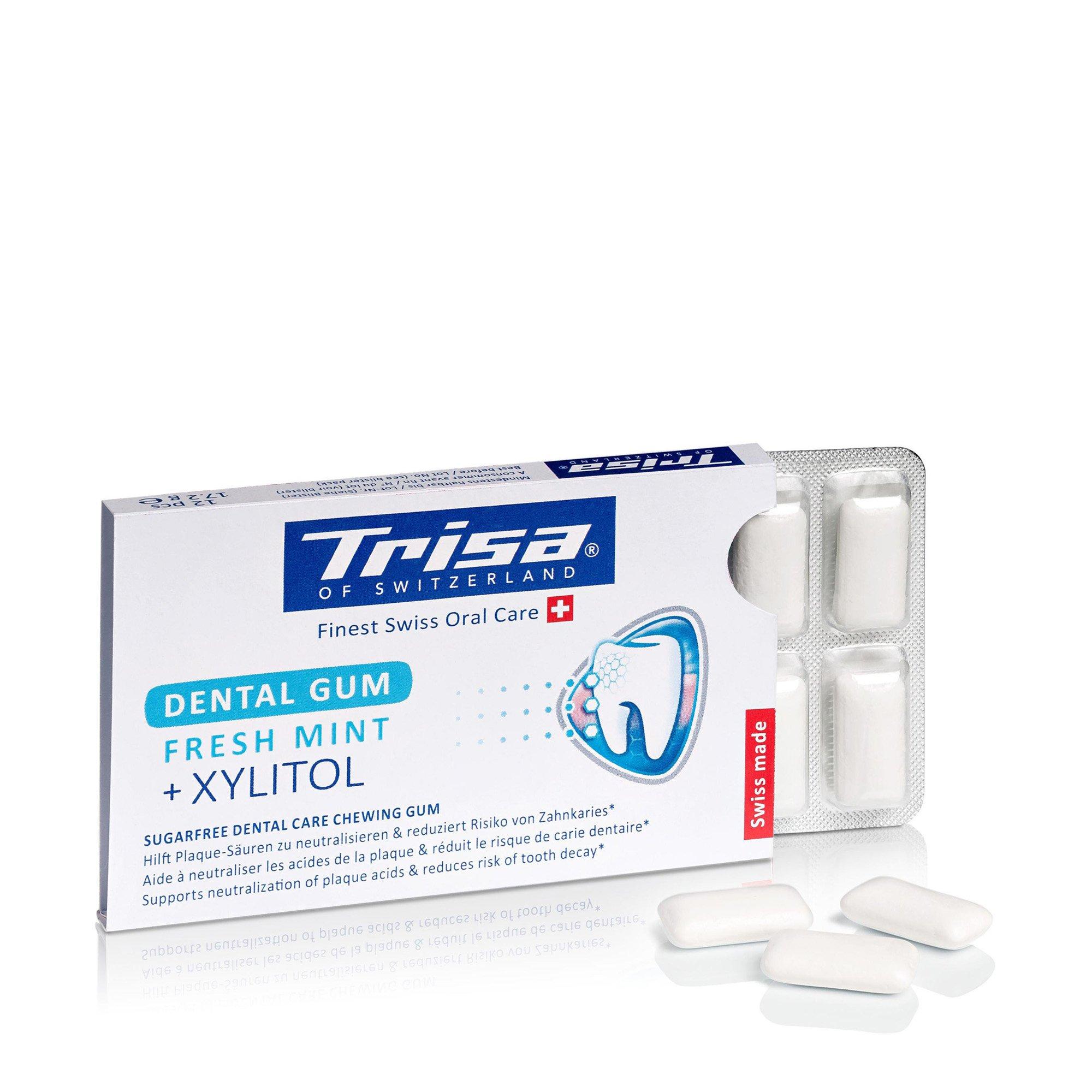 Trisa  Gomma da Masticare Dentale Fresh Mint + Xylitol 