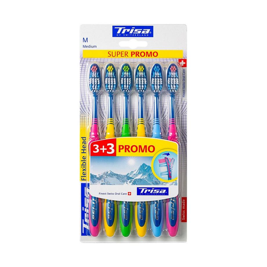 Flexiblehead Medium Spazzolino da Denti 6pz