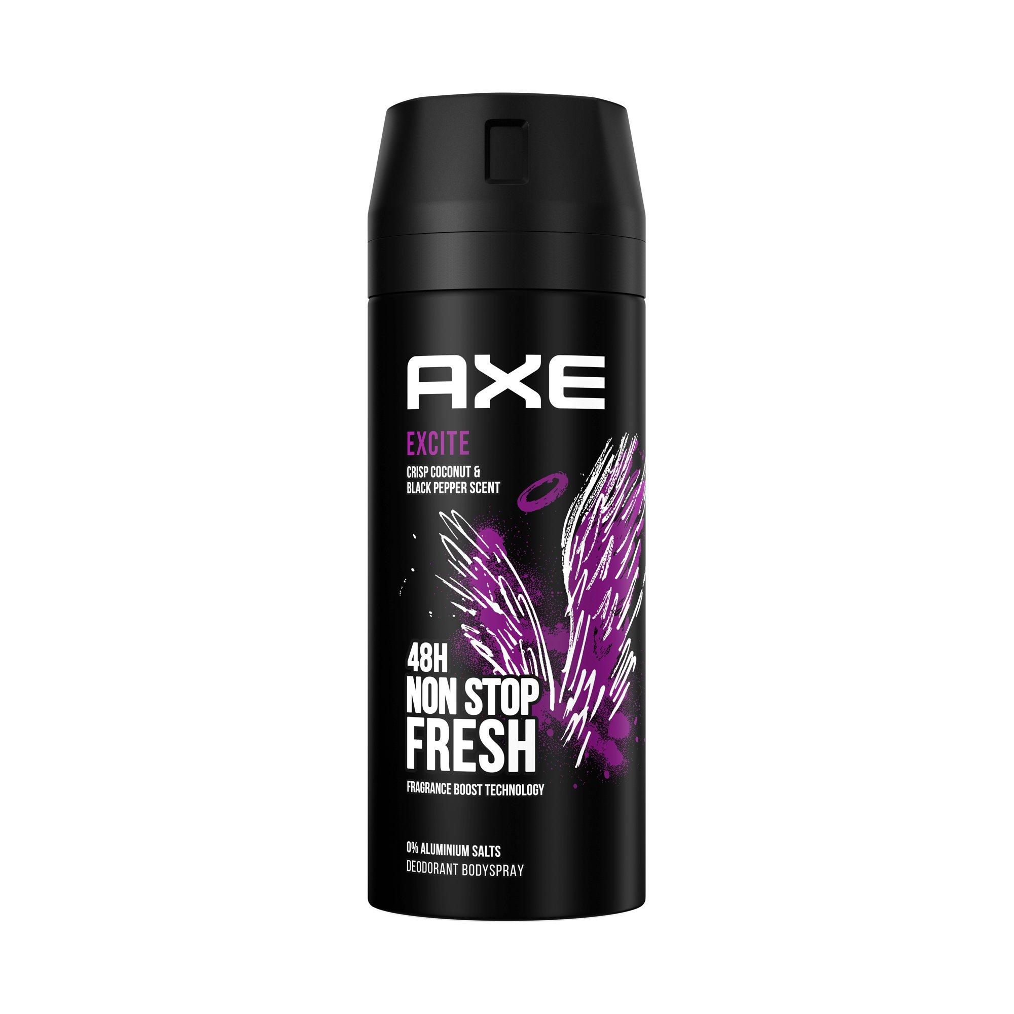 AXE Ecxite Spray corpo Excite Temptation senza sali di alluminio 