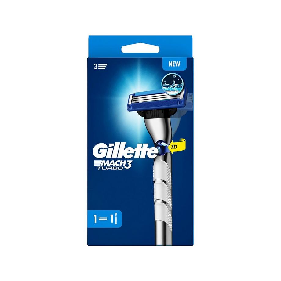 Gillette Mach3 Turbo 3D Mach3 Rasoio Turbo + 1 lametta 