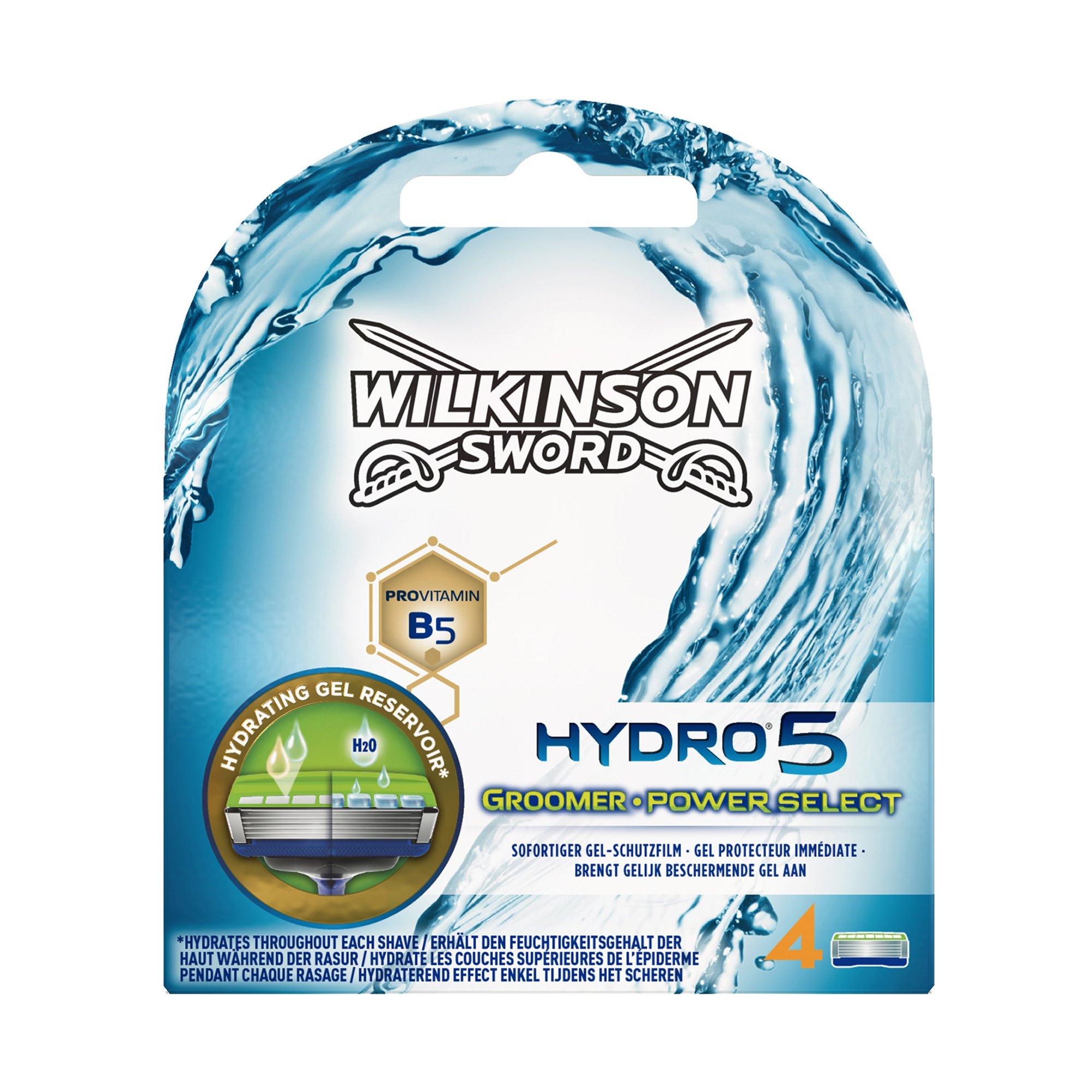 Image of WILKINSON Hydro5 Power Select Klingen Hydro 5 Groomer & Power Select - 4 pezzi