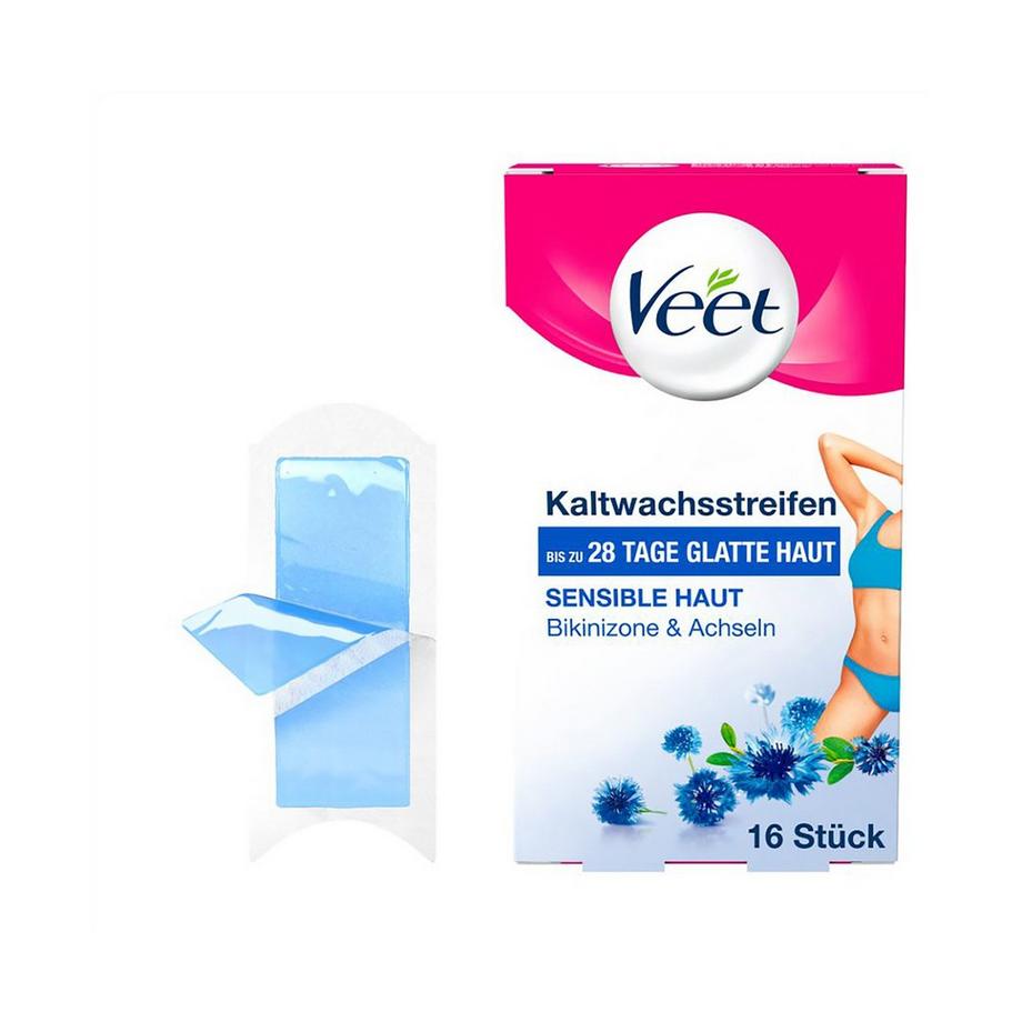 Veet Pure - Sensible Haut - Achseln & Bikini Kaltwachsstreifen Bikini & Achseln für sensitive Haut 