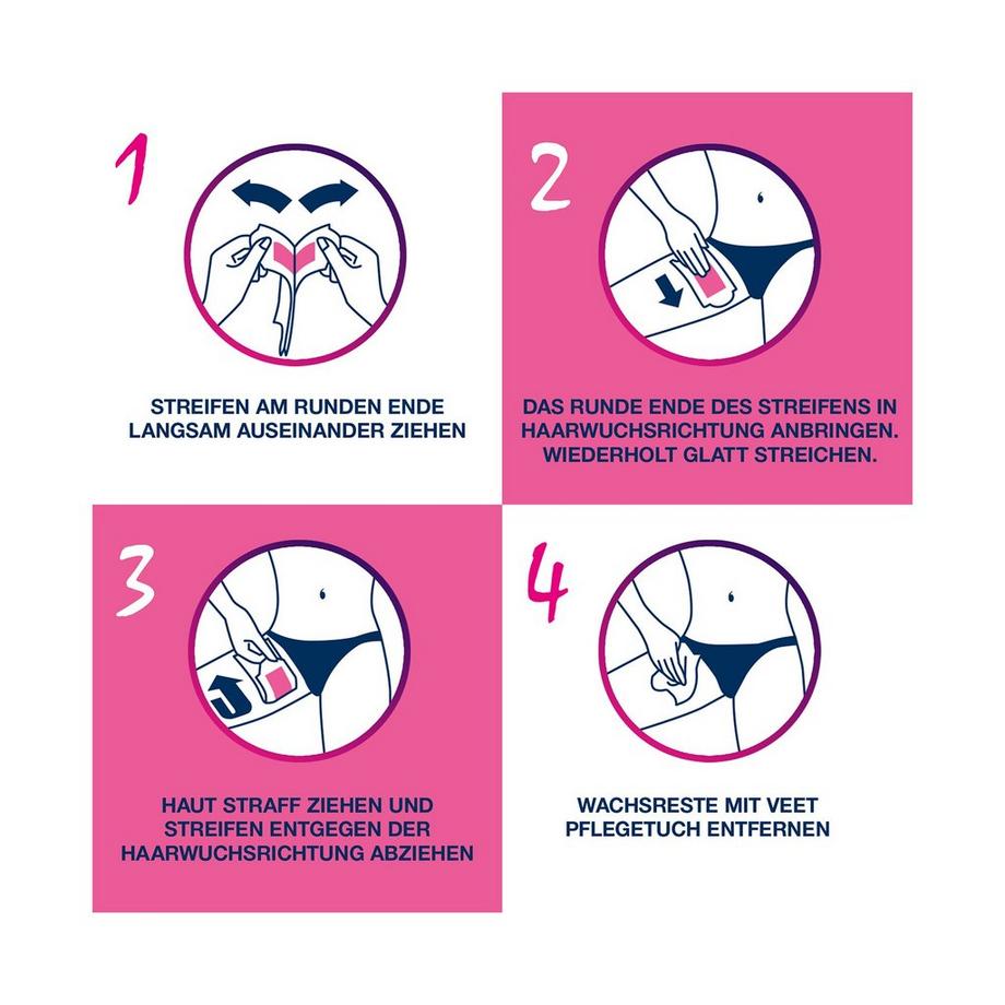 Veet Pure - Sensible Haut - Achseln & Bikini Kaltwachsstreifen Bikini & Achseln für sensitive Haut 