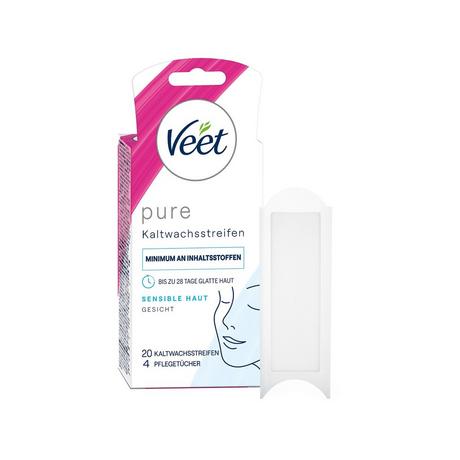 Veet Pure - Sensible Haut - Gesicht Cera fredda strisce viso 