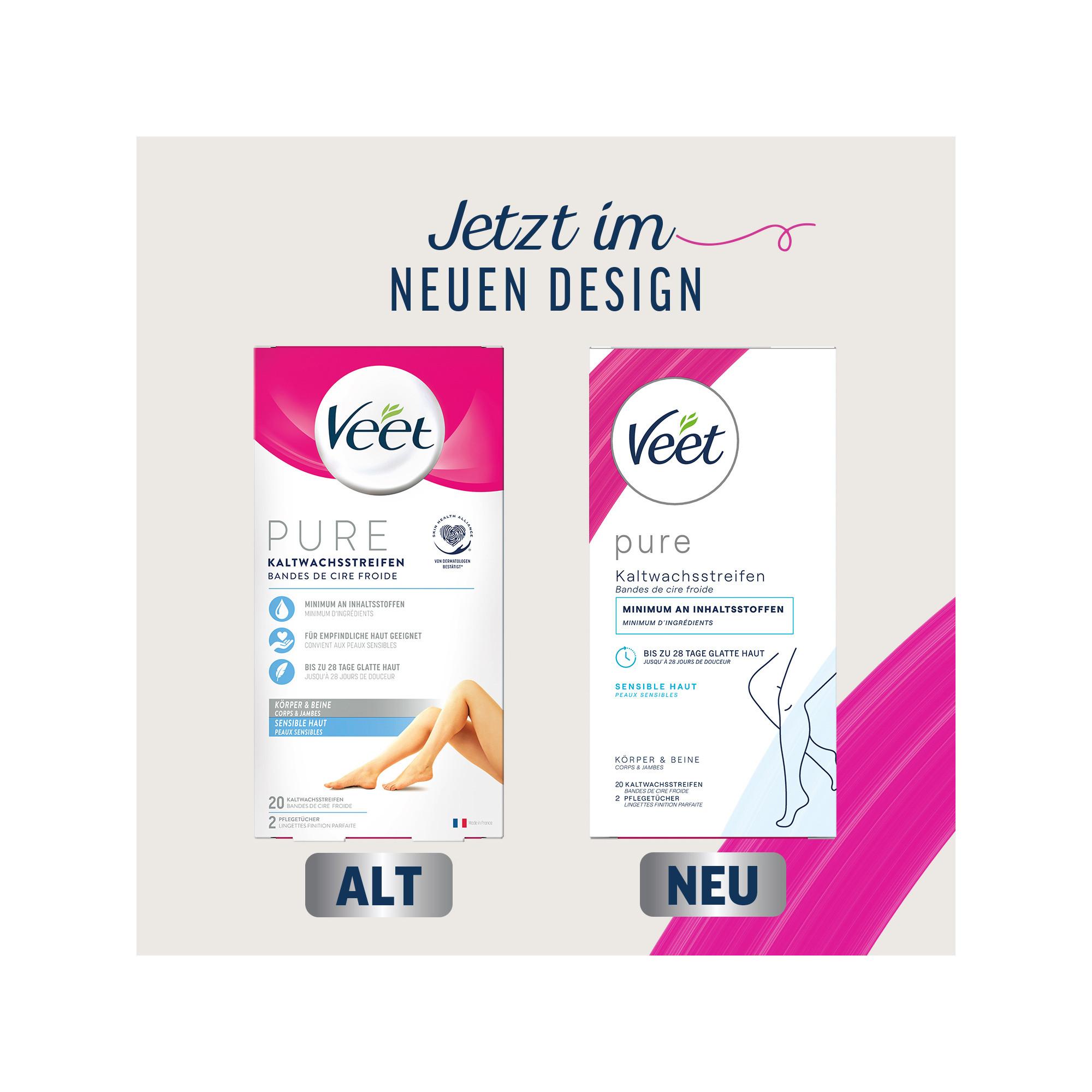 Veet Pure - Sensible Haut - Körper & Beine Strisce Depilatorie Sensitive  