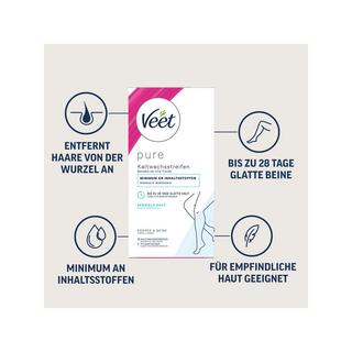 Veet Pure - Sensible Haut - Körper & Beine Kaltwachsstreifen sensitive Haut Körper 