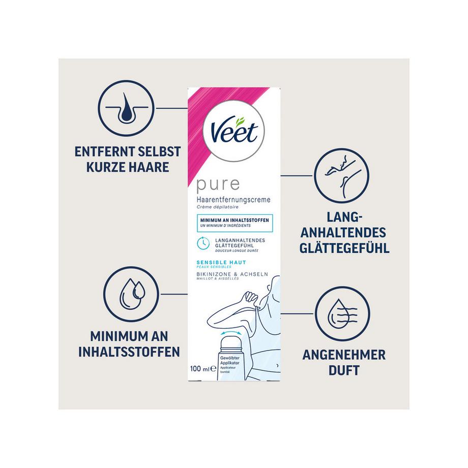 Veet Pure - Sensible Haut - Achseln & Bikini Crema depilatoria 