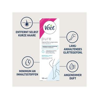 Veet Pure - Sensible Haut - Körper & Beine Crème Dépilatoire Peaux Sensible 