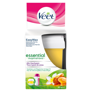 Veet Eas-Wax Nachfüllpatrone Easy Wax Roll-On Électrique Recharge de Cire Jambes & Bras pour Peaux Sensibles 