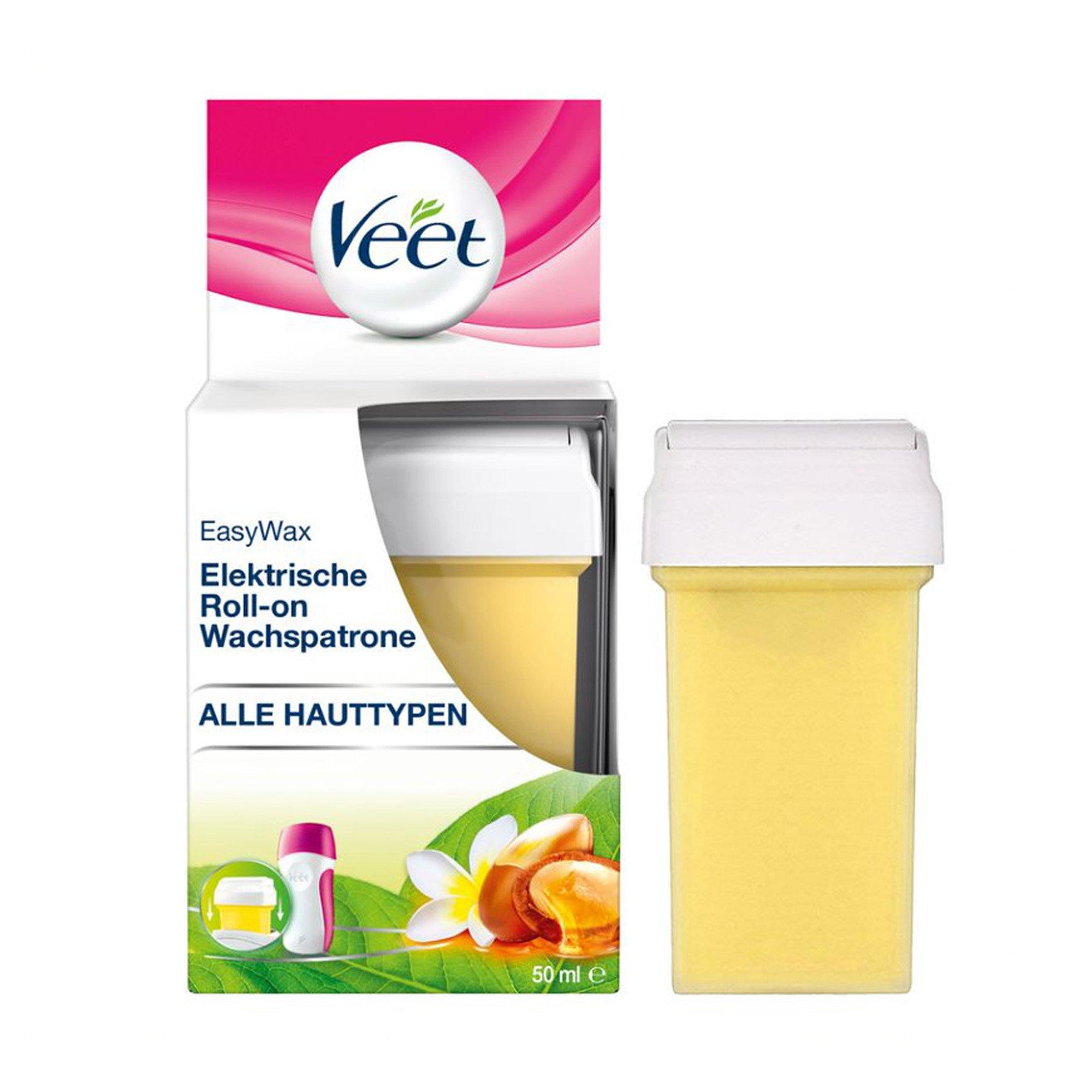 Veet Eas-Wax Nachfüllpatrone Easy Wax ricarica cartuccia di cera gambe e braccia per la pelle sensibile 