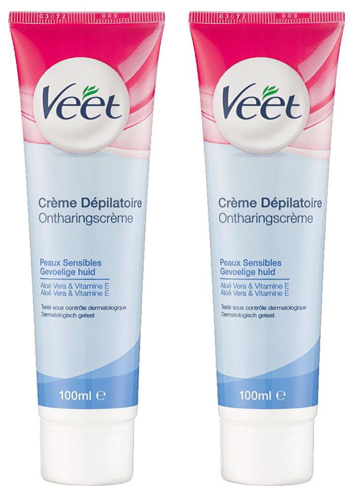 Image of Veet Sensitive Skin Enthaarungscreme Bikini & Achseln sensitive Haut Duo - 2X100ML