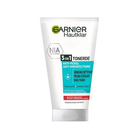 GARNIER Reinigung Skin Naturals Pure 3in1 Waschgel + Peeling + Maske 