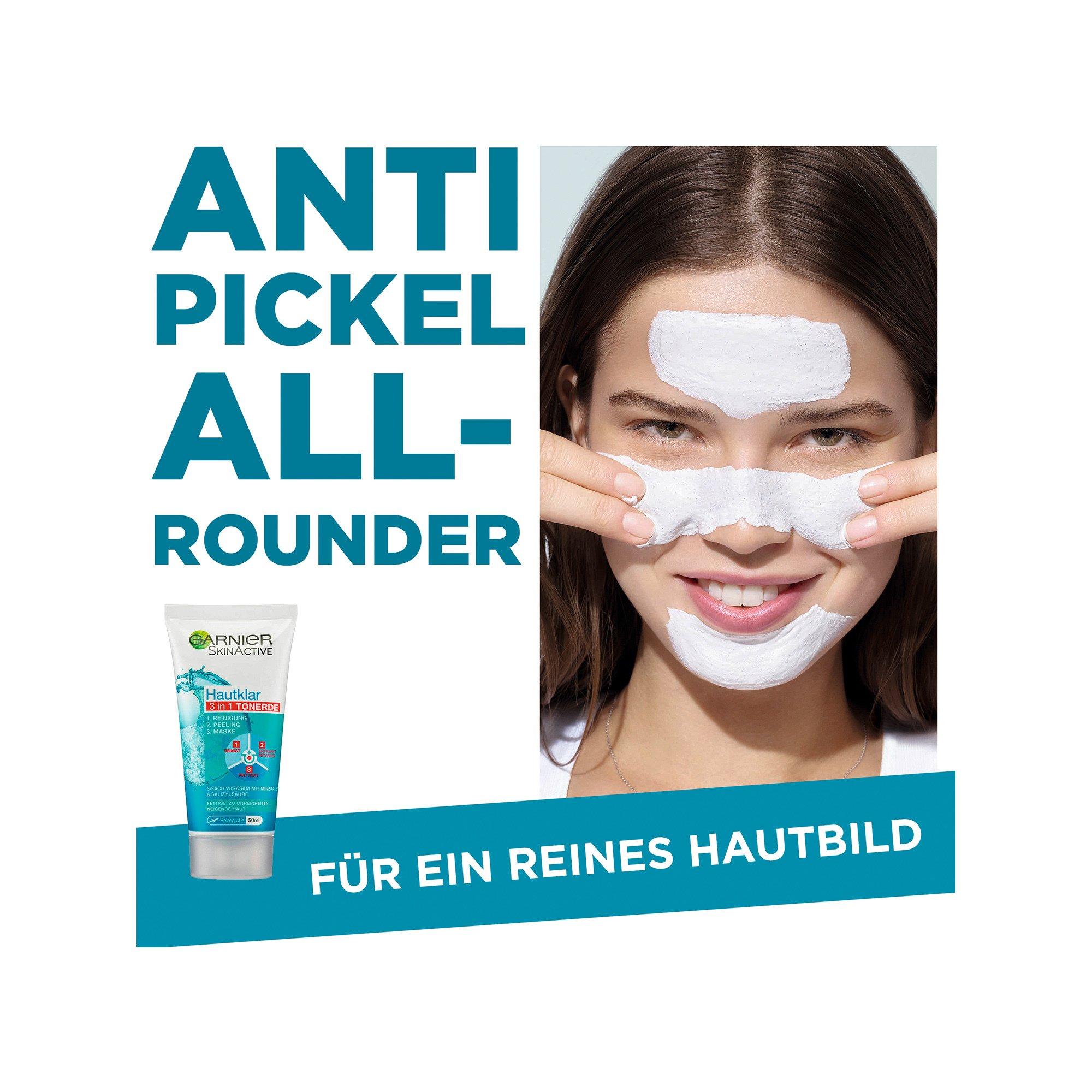 GARNIER Reinigung Skin Naturals Pure 3in1 Waschgel + Peeling + Maske 