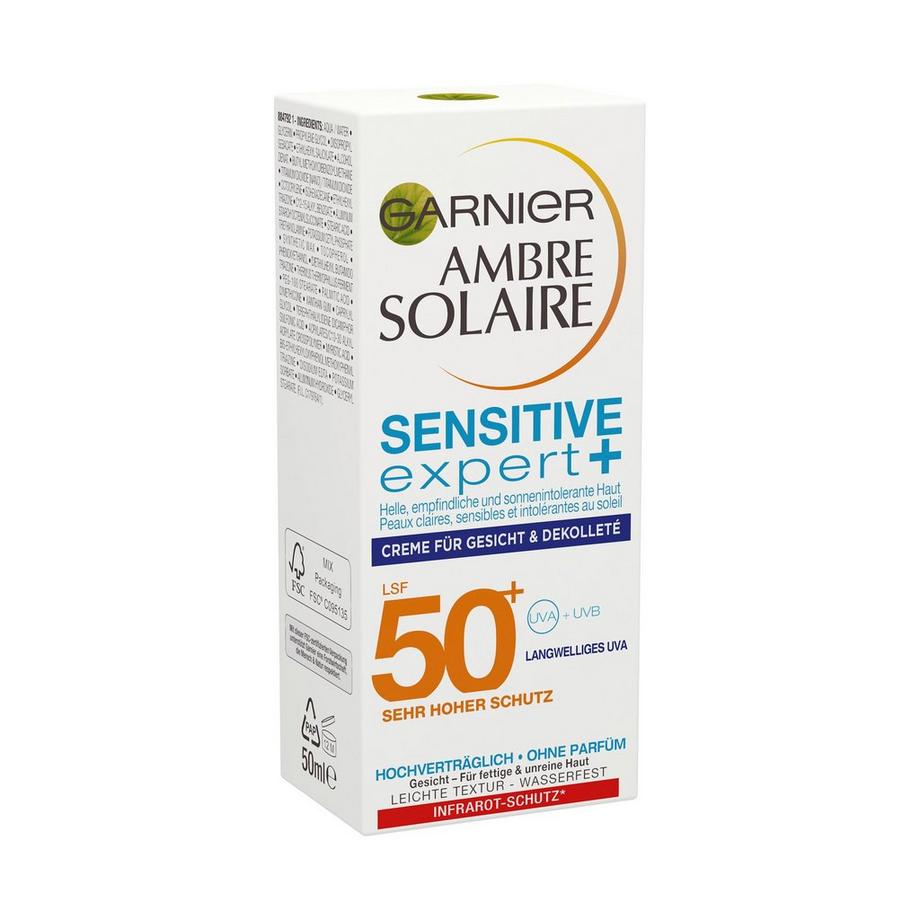 GARNIER Sensitiv Ambre Solaire Sensitive Expert+ Crema Protettiva Viso SPF 50 