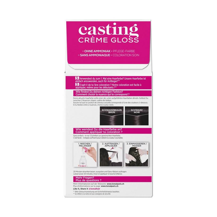 CASTING Gloss Crème Gloss, Colorazione tono su tono per capelli scuri 
