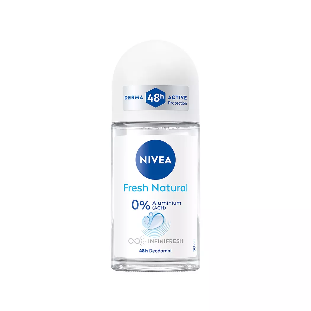 Nivea Fresh Natural O2 Protection 48H Déodorant Roll-On 50 ml - Flacon-Bille 50 ml