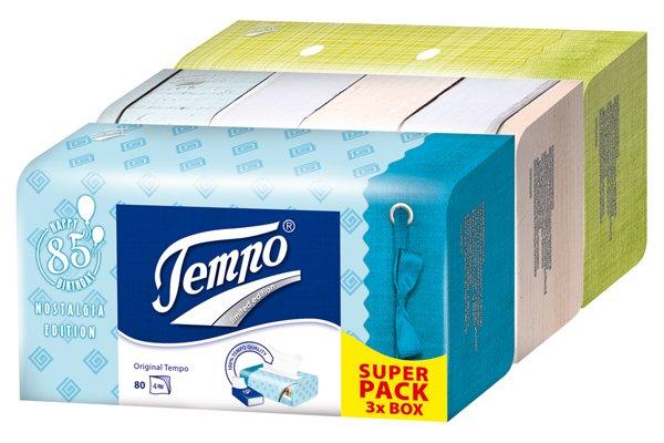 Image of Tempo BOX Taschentücher Box TRIO - 3X80STK