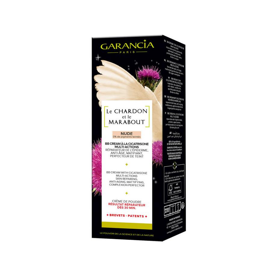 GARANCIA BB Crème Réparatrice, Anti-Âge, Matifiant et Perfectrice de Teint Le Chardon et le Marabout Nude  