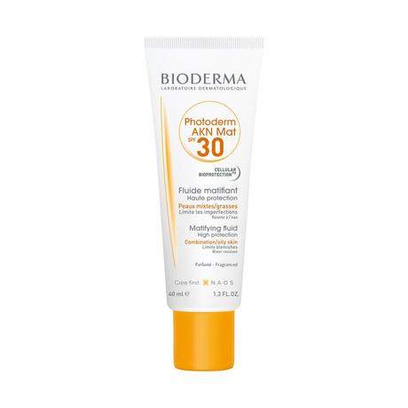BIODERMA  Photoderm AKN Mat LSF 30, Mattierender Sonnenschutz Gegen Hautunreinheiten 