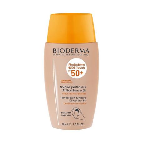 BIODERMA  Photoderm Nude Touch SPF 50+ Crème Solaire Minérale Matifiante Teinte Dorée 