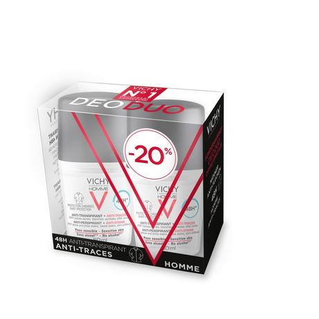 VICHY  Homme Deodorant Anti-Flecken 48h Roll-On, Duo 