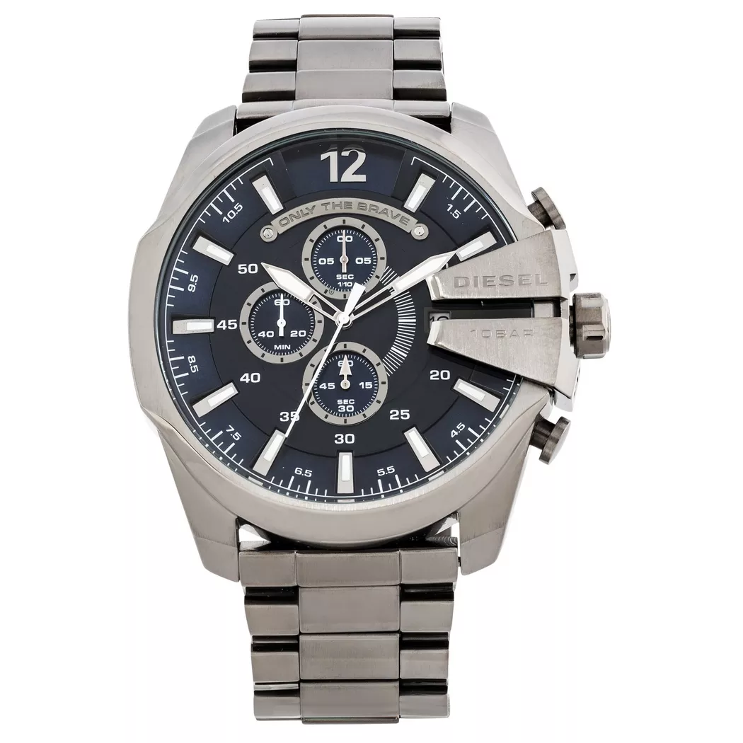 Diesel - Chronographe, Mega Chief, 51mm, Gris Métal