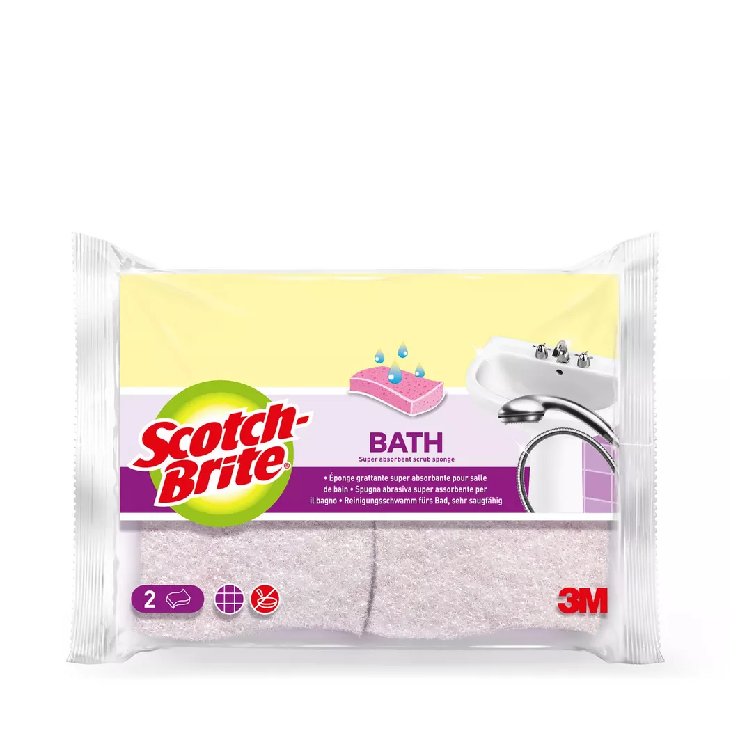 Scotch Brite - Scotch-Brite® Bath Naturfaserschwamm soft, 2 Stk., 2 Stück, Weiss