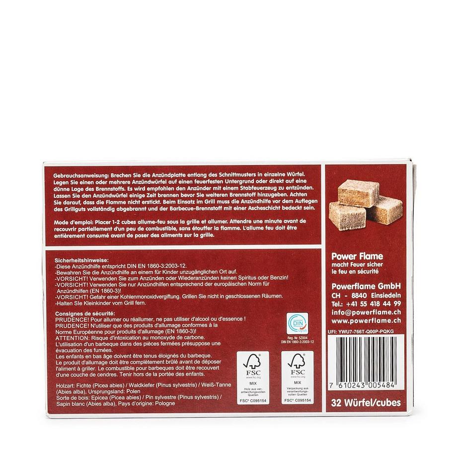 PowerFlame Öko-Anzündwürfel  