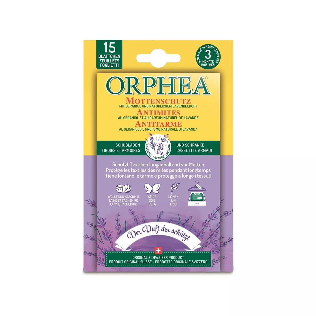Orphea feuilles antimite lavande 15 pce