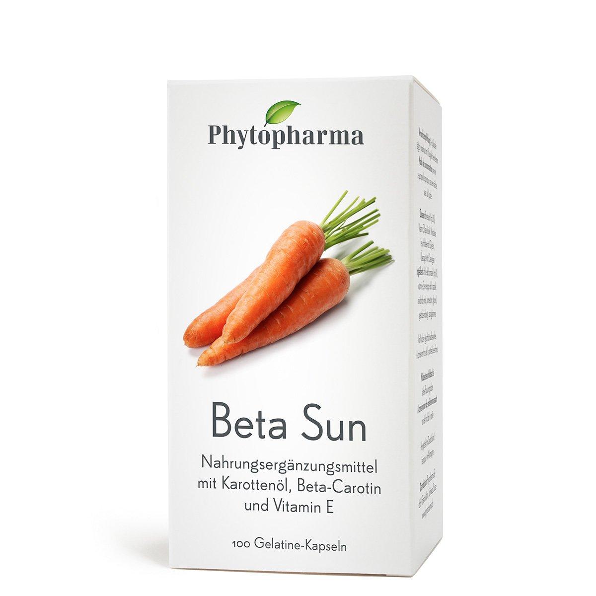 Image of Phytopharma Beta Sun Kapseln - Nahrungsergänzungsmittel - 100Stück