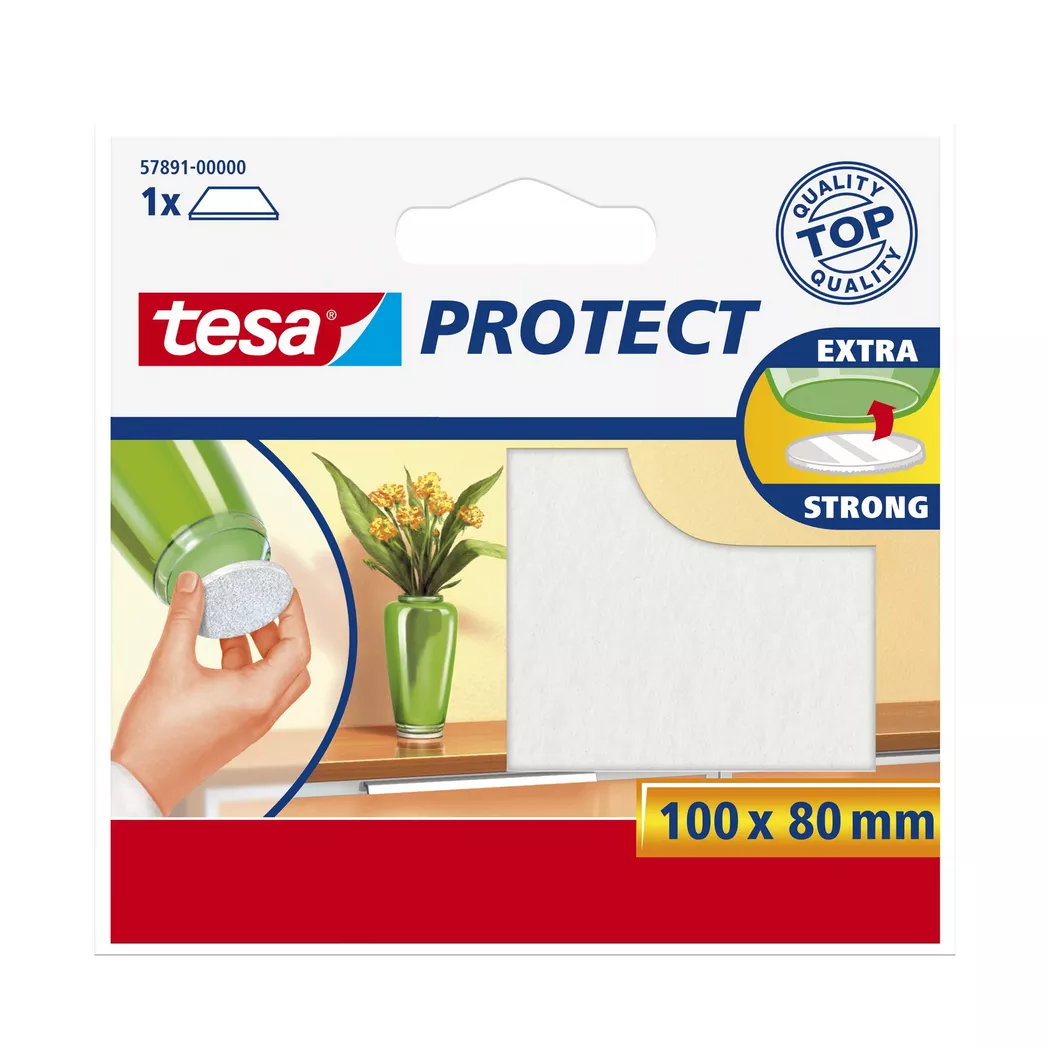 Tesa - Filzgleiter, 80mm/10cm, Weiss