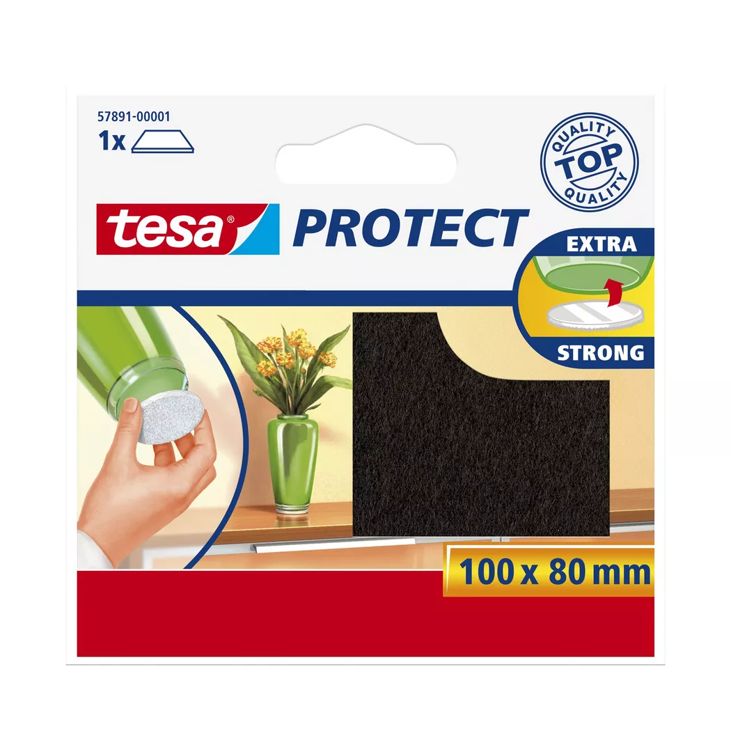 Tesa - Filzgleiter, 80mm/10cm, Braun