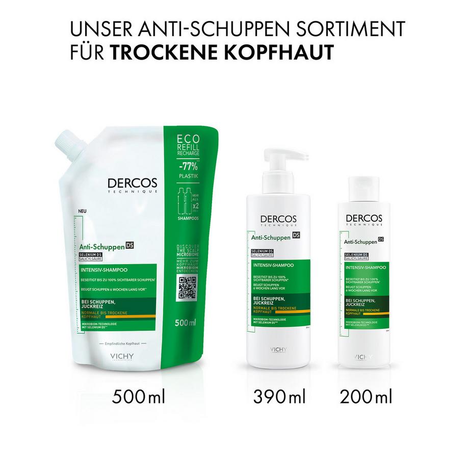 VICHY  Shampooing antipelliculaire Dercos cuir chevelu sec 