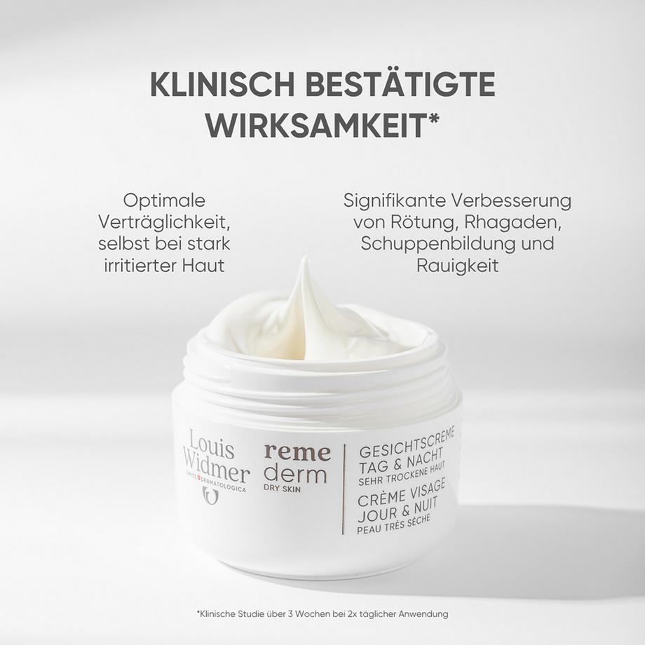 Louis Widmer Remederm Crème Visage parf 

 remederm Crème visage jour & nuit 