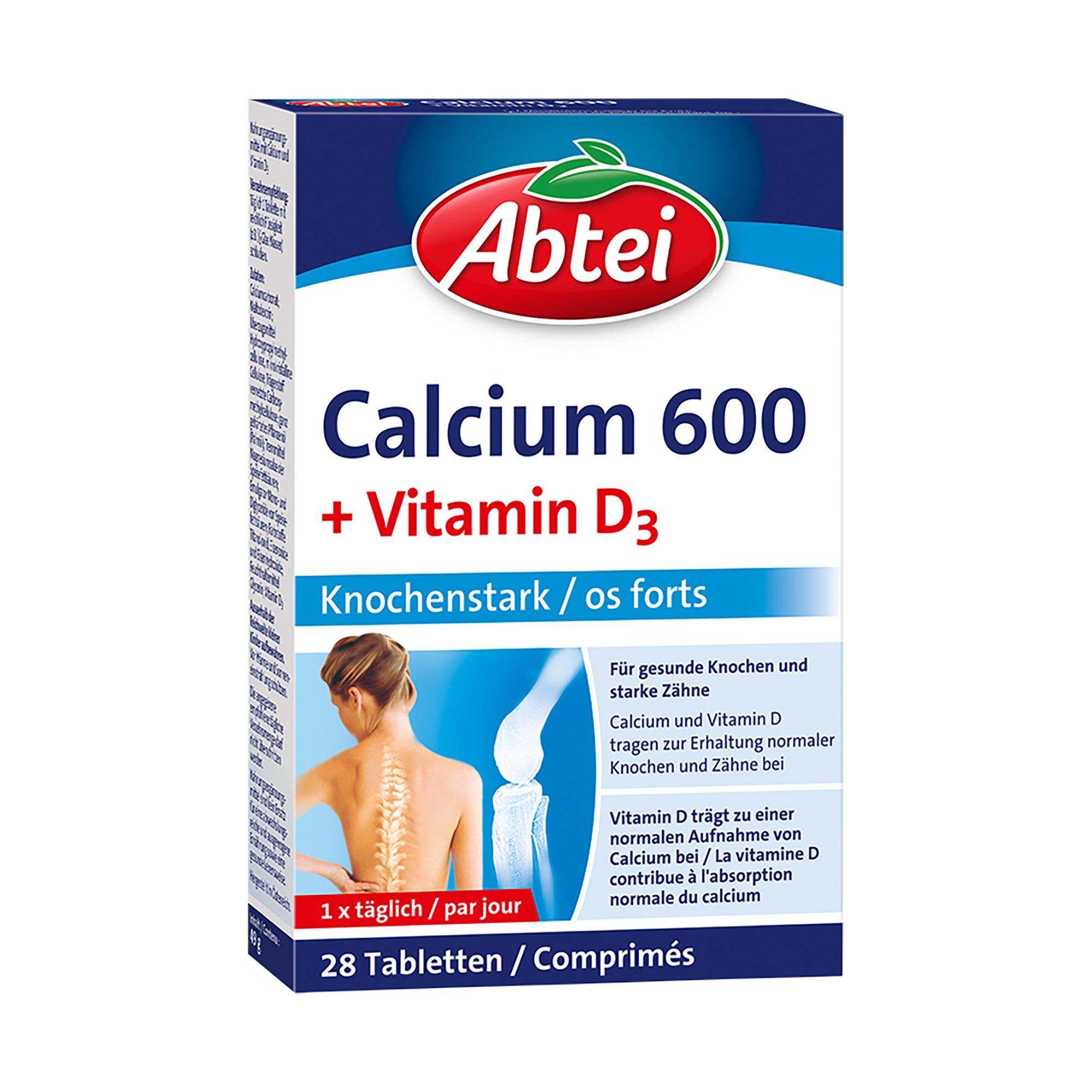 Image of Abtei Calcium 600 + Vit. D3 - 28STK