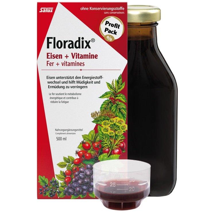 Image of Floradix Eisen und Vitamine Nahrungsergänzungsmittel - 500 ml